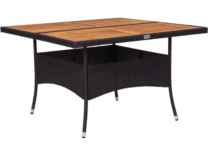 Mesa de jardín VIDAXL Negro Madera