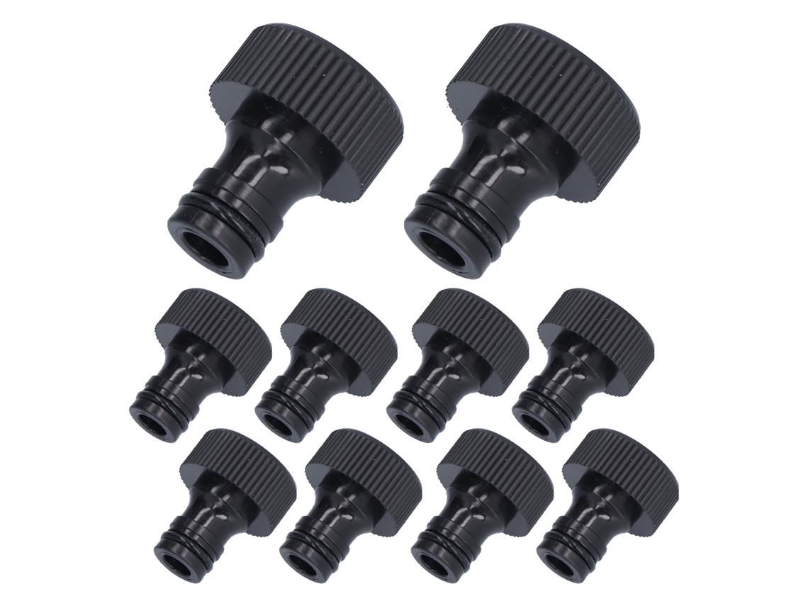Adaptador de rosca de 15 mm para manguera de jardín (10 unidades)