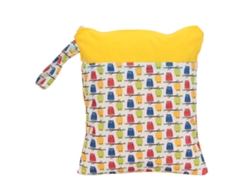 Bolsa De Almacenamiento Portátil Para Pañales Húmedos Y Secos Con Estampado Animado.