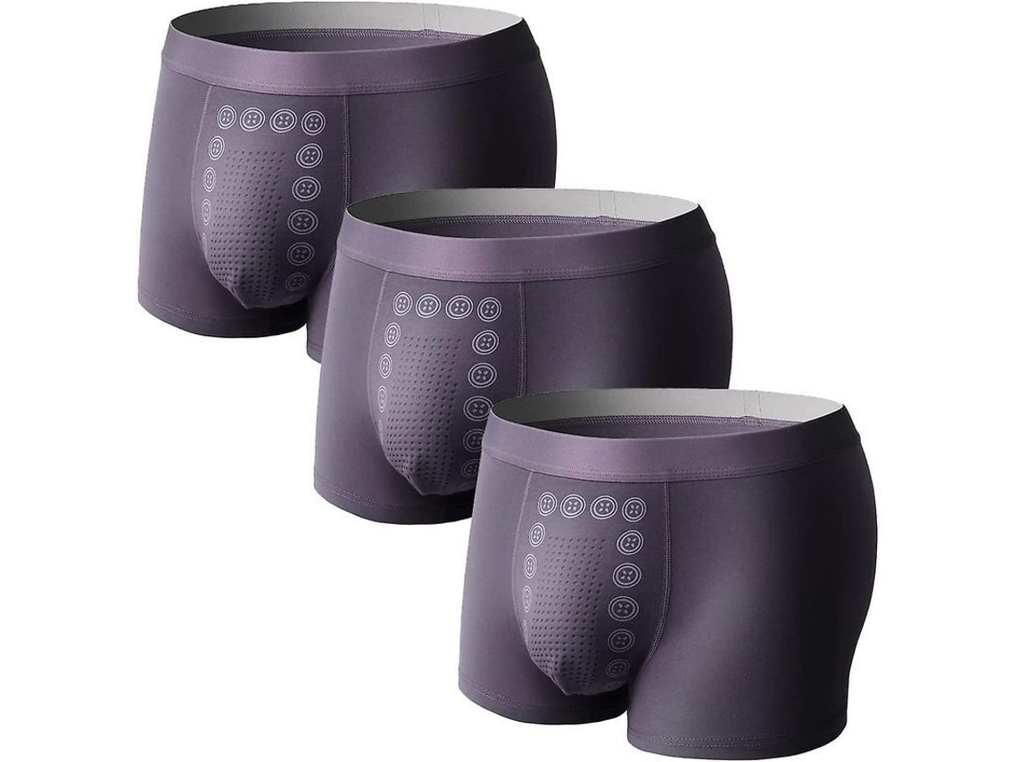 2026-3pcs Calzoncillos Para Hombre Con Terapia De Campo Energético Eft, Magnéticos Y Tourmalina Para Mejorar La Circulación Sangre