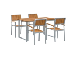 Maison Exclusive - Conjunto De Comedor De Jardín 5 Pcs Gris