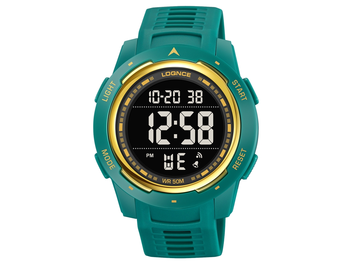 (verde Transparente) Elegante Reloj Deportivo De Pantalla Única, Reloj De Pulsera Electrónico Luminoso Para Uso En Exteriores.