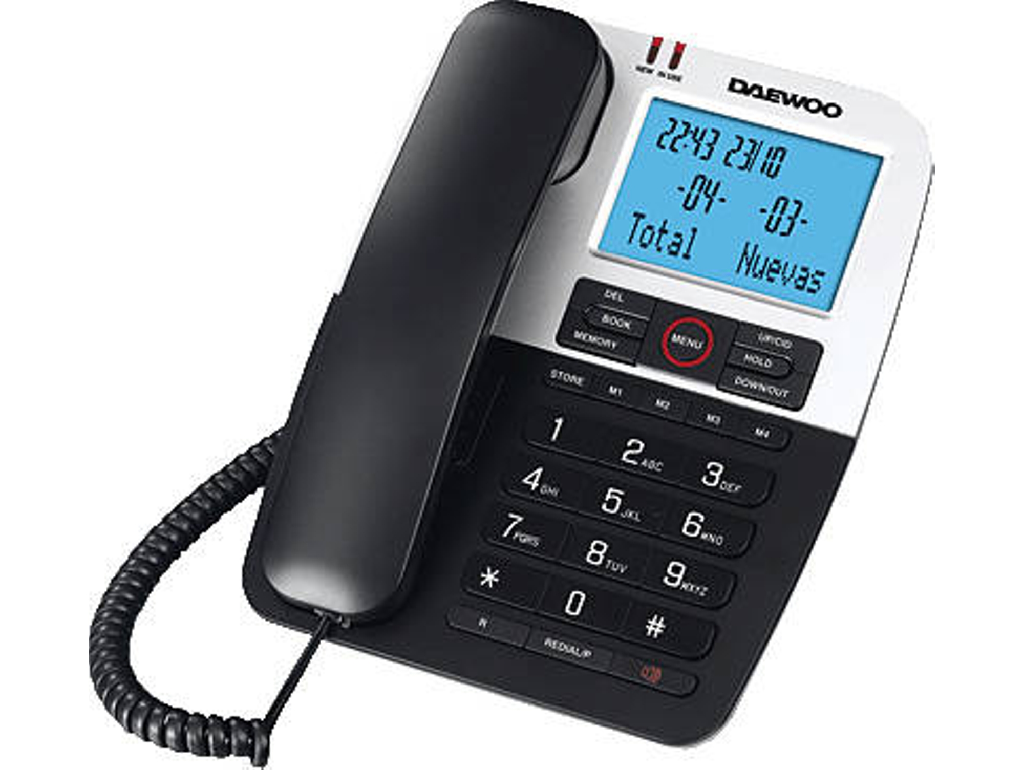 Teléfono fijo DAEWOO DTC 410 negro, plata