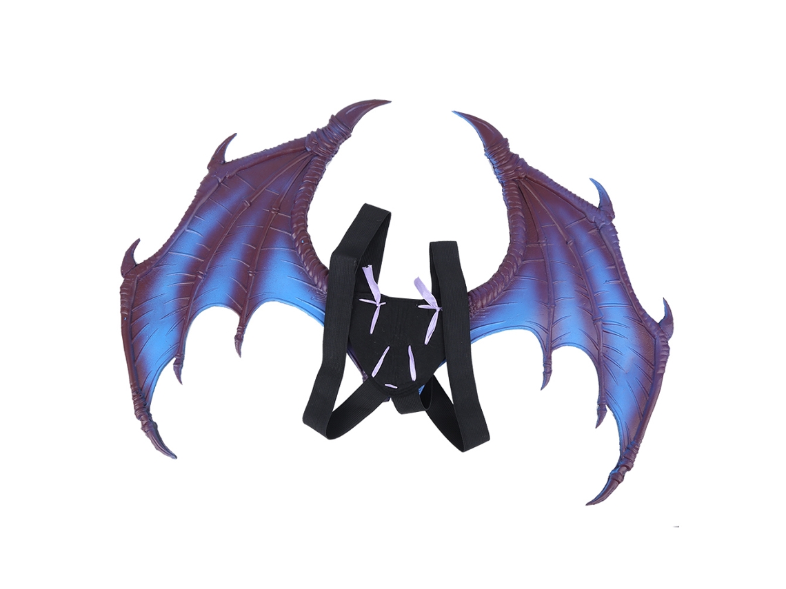 Accesorio Alas De Dragón Accesorios Mardi Gras Cosplay Para Halloween Azul Morado Suave Pu Ajustable