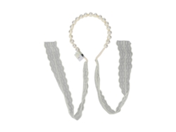 Cinta De Pelo Con Luz Led Caliente Para Mujeres, Encaje Blanco, Cinta, Perlas Falsas, Diadema Luminosa Para Bodas