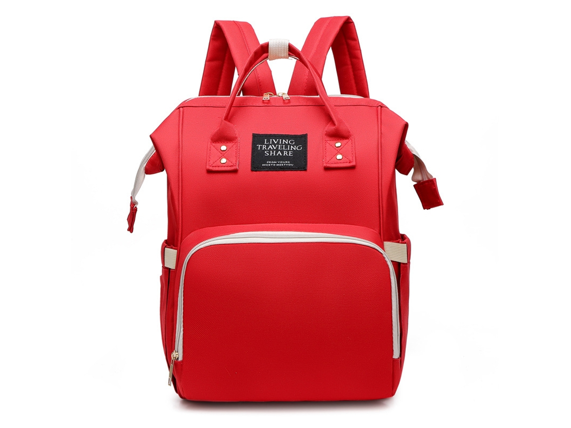 Bolsa Mamãe Mãe E Bebê Cuich Mochila Multifunción Para Cambiar Pañales Para Bebé, Bolsas De Maternidad Impermeables, Color Rojo