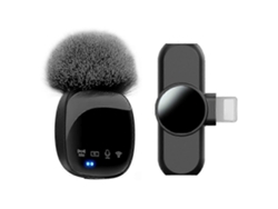 Micrófono de solapa inalámbrico GOKOCO con clip, transmisor y receptor Bluetooth.