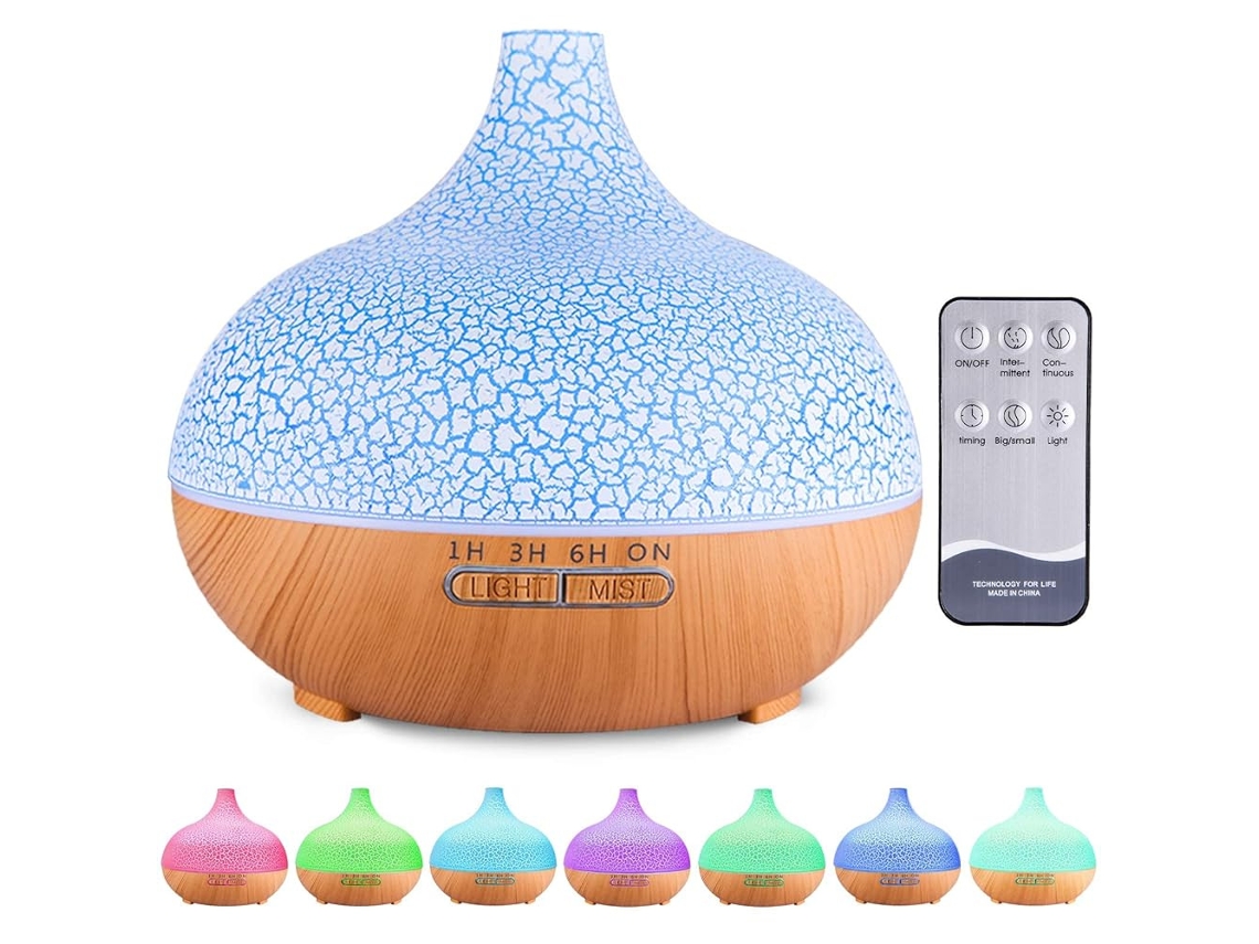 Difusor 550ml Ultra Silencioso Sin Bpa Led De 7 Núcleos Apagamiento Automático