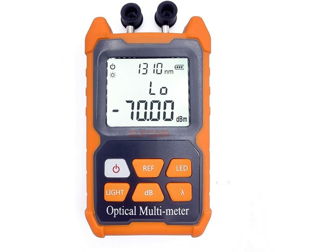 Multímetro Óptico Portátil E-200 Con Vfl, Rango De Prueba -70 Dbm A +6 Dbm, 7 Longitudes De Onda