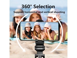 Trípode Inalámbrico Integrado Para Selfies, Palo Extensible Con Control Remoto Y Rotación De 360°.
