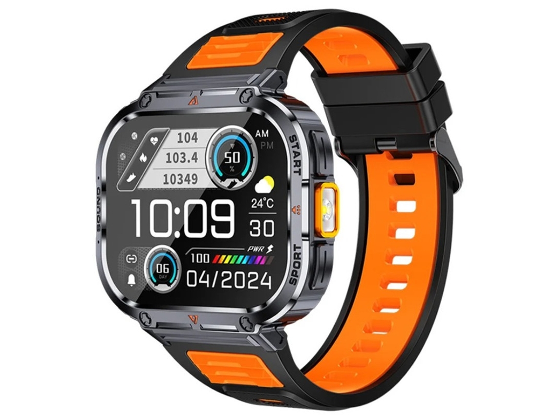 Reloj inteligente con Bluetooth, llamadas, linterna, monitorización de frecuencia cardíaca, oxígeno en sangre y presión arterial, y modos Yizhood.