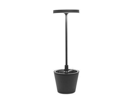 Lámpara de Mesa Poldina Reverso Gris Oscuro LED Recargable y Regulable ZAFFERANO