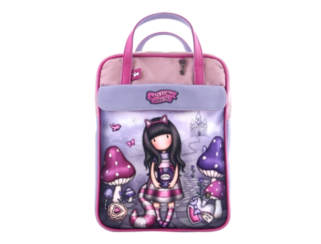 Mochila Gorjuss Cheshire Cat Pink Purple 27 x 10 x 37 cm
