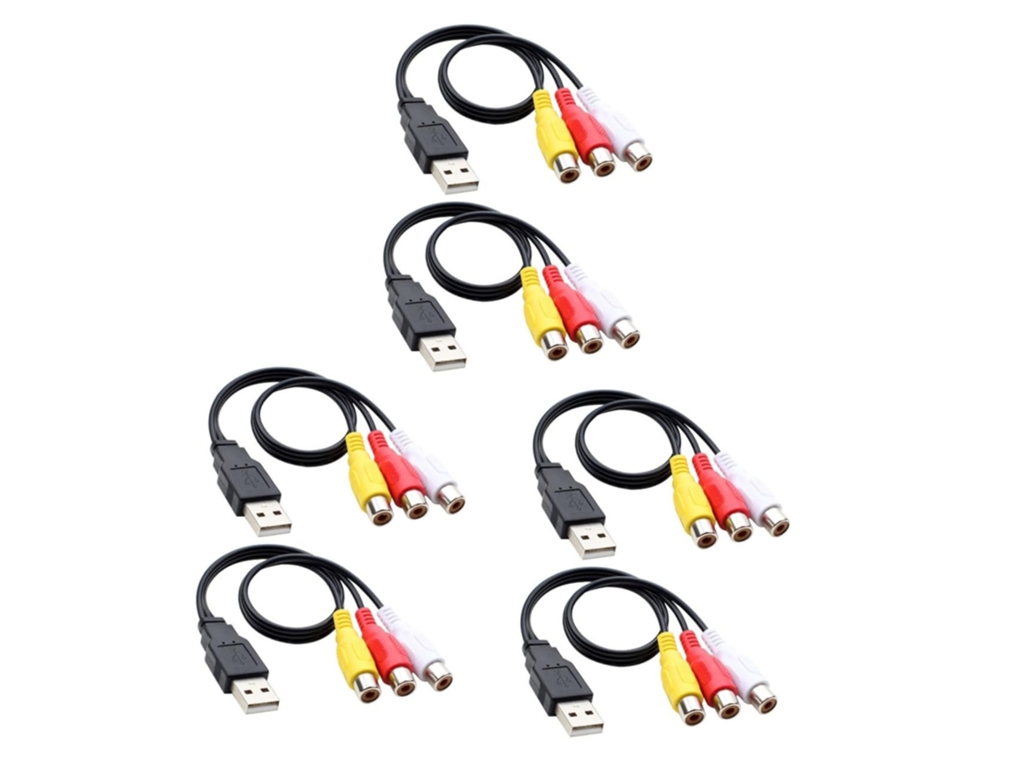 Cable Adaptador De Audio/video Usb Hembra A 3rca (3 Pares) Para Televisor