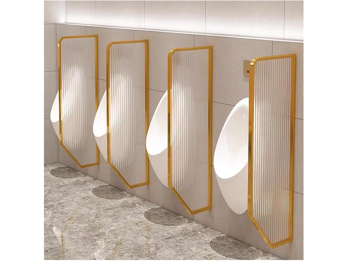 Mampara Divisoria Para Hombres, De Acero Inoxidable Templado, Para Montaje En Pared.