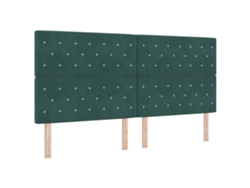 Maison Exclusive - Cabecero Led Con Tiras Led Verde Oscuro 200 Cm Terciopelo