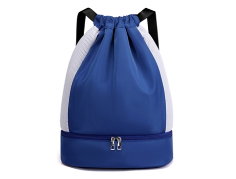 Mochila con cordón Bolsa de gimnasio Sackpack String Sack Pack Bolsas (azul)
