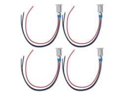 Luces LED redondas, precableadas, impermeables y resistentes al polvo.