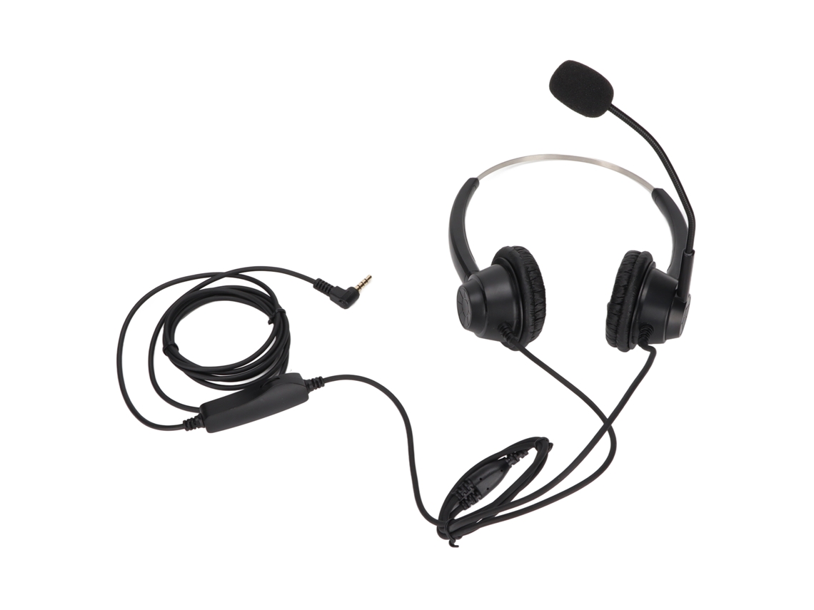 Fone De Ouvido Binaural Para Atendimento Ao Cliente H360d-3.5-mv Com Jack 3.5mm Preto