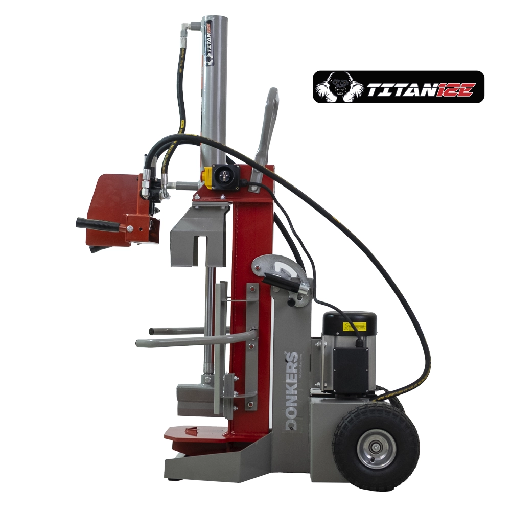Partidor de troncos eléctrico multiposición DONKER'S Titan de 12 toneladas