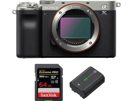 Kit Cámara SONY Alpha a7C + SanDisk 64 GB + Batería (Full-Frame)