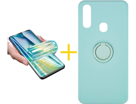 Carcasa + Protector de Pantalla para Samsung Galaxy A20e ACCETEL Verde Agua