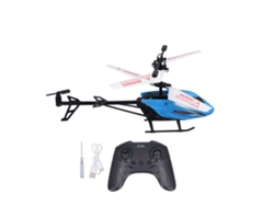Helicóptero Rc Recargable De 2.5 Canales Con Luces, Juguete Para Niños Y Adultos, Color Azul.