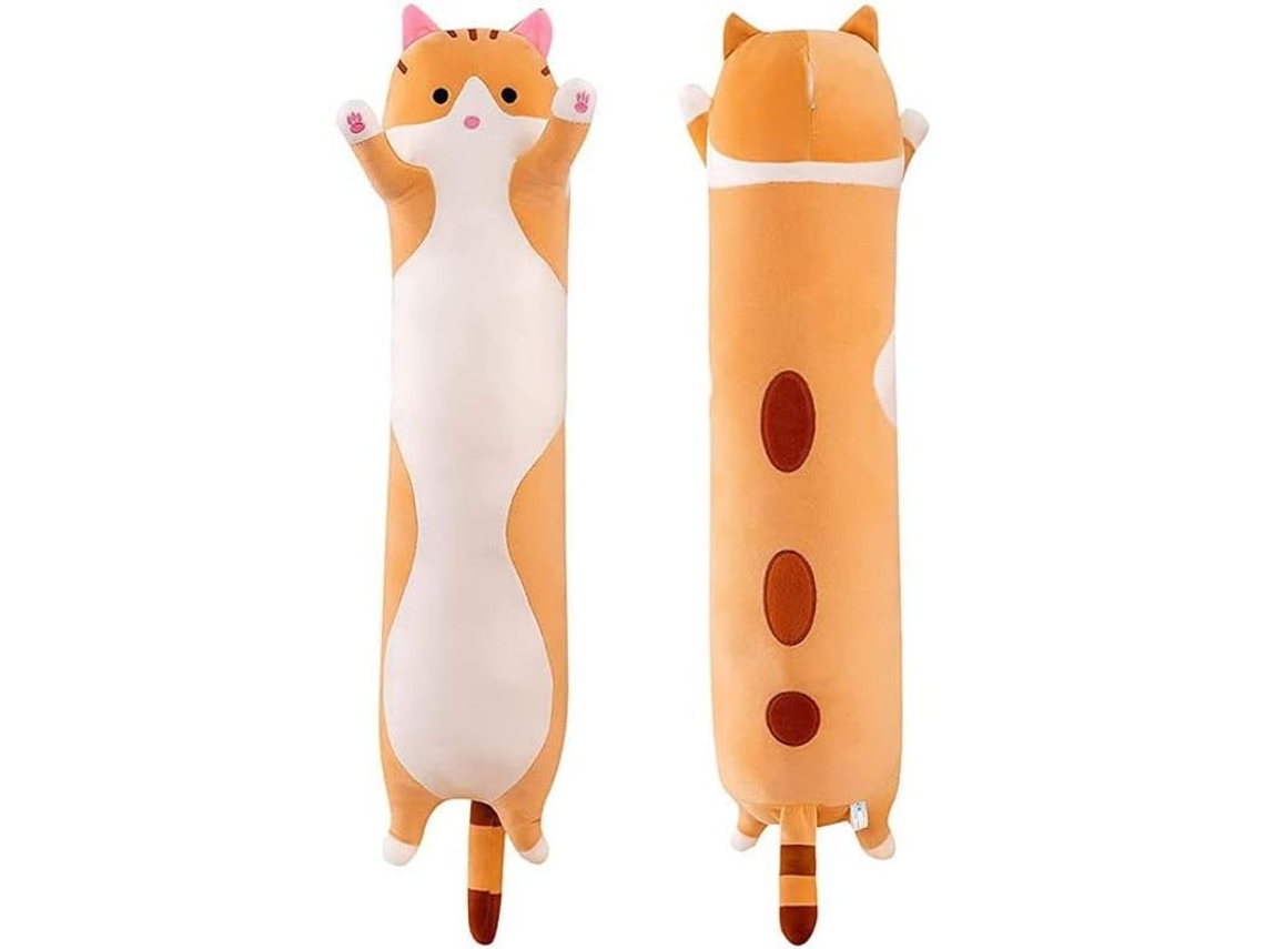 2026-almohada De Coso Gato Peluche Suave, Juguete De Peluche Cute Para Dormir Y Abrazar (50cm) Amarillo