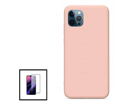 Carcasa + Protector iphone 11 Pro Max PHONECARE Silicona Líquida Rosa