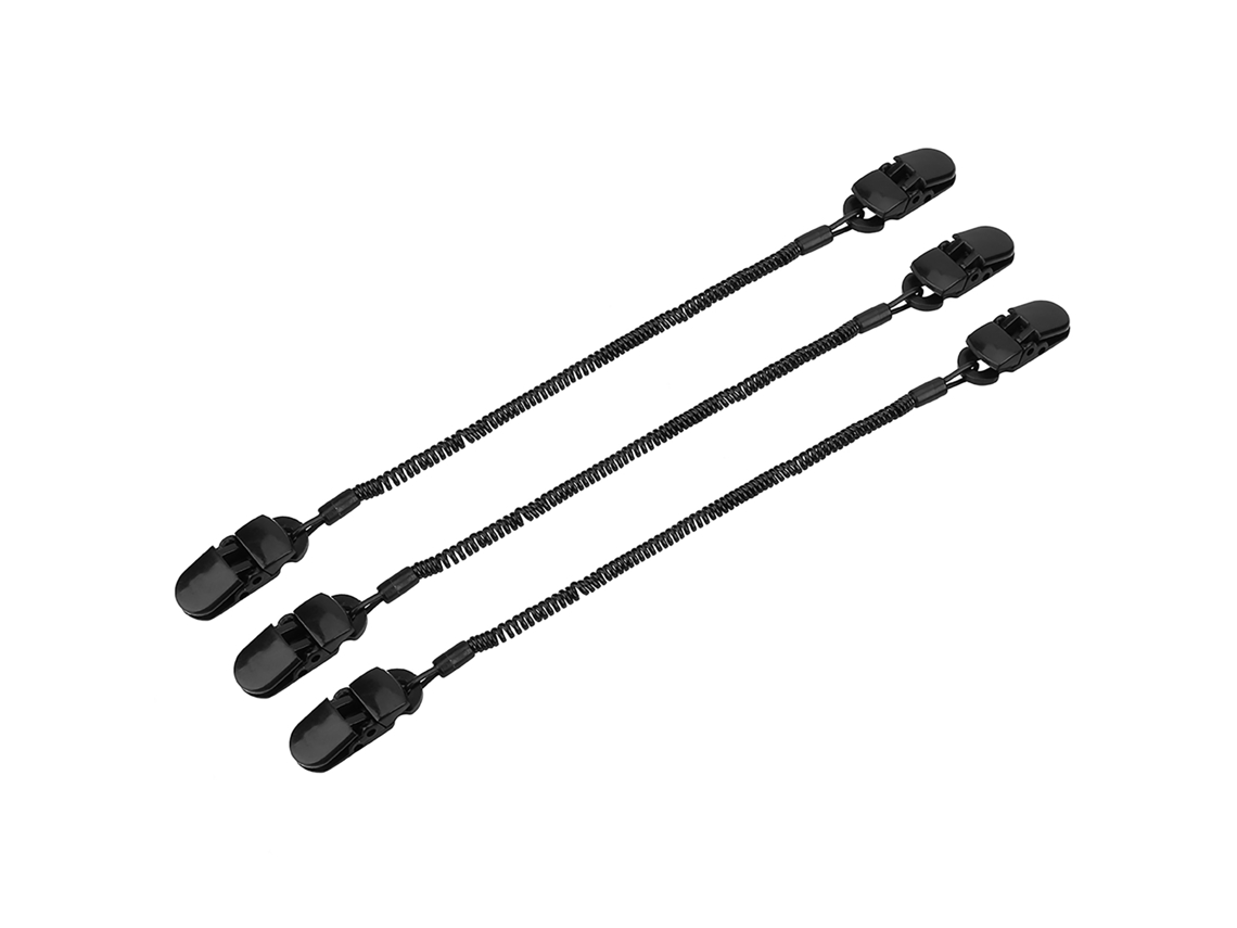 3 Clips De Sujeción Negros Para Tapas, Ideales Para Sujetar Aparejos De Pesca Y Enrollar Cuerdas.