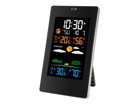 Estación meteorológica inalámbrica Pronosticador del tiempo para interiores y exteriores con sensor Termómetro digital Monitor higrómetro con despe...