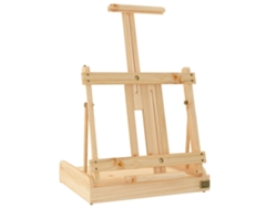 VIDAXL Caballete de sobremesa con cajón madera de pino 41,5x37x12 cm