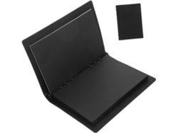 Cuaderno Compatible Con Dispositivos Móviles Con Cubierta De Pu Negra, Cuaderno Compacto En Blanco, Cuaderno Multifuncional
