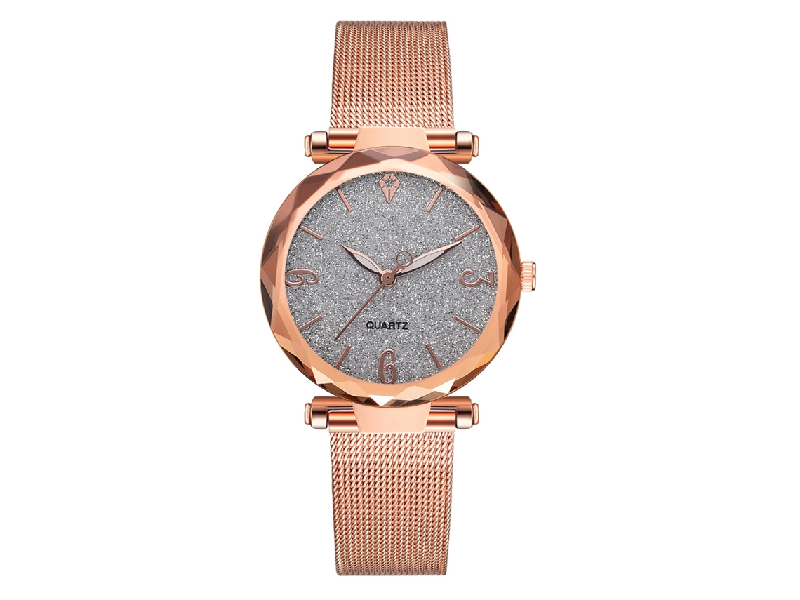 Reloj De Pulsera De Cuarzo De Aleación Para Mujer Con Esfera Redonda Blanca.