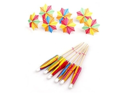 Sombrillas con diseño tropical, pajitas clásicas para tu fiesta, materiales de calidad, uso seguro (144 unidades)