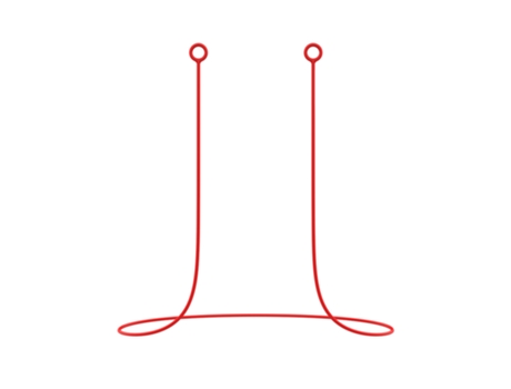 Correa de Seguridad Cable de Silicona para Auriculares Rojo