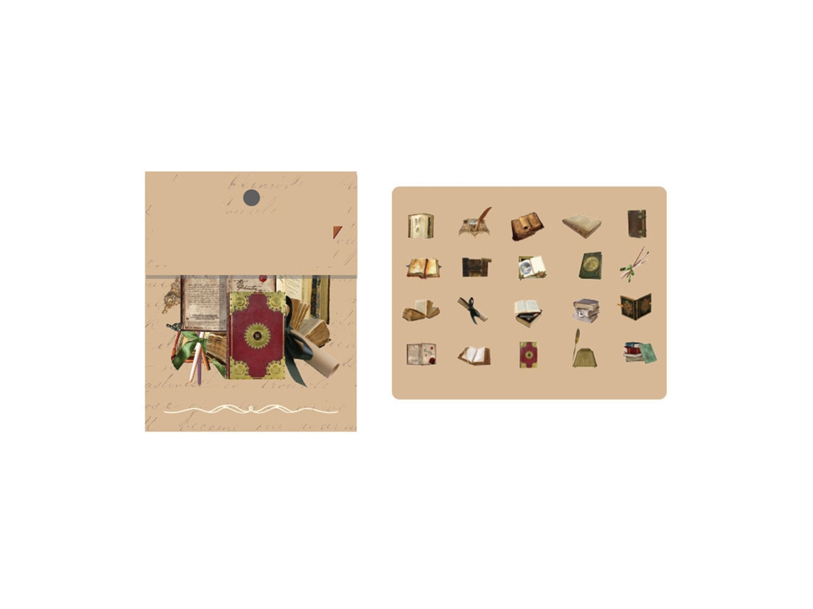 40 pegatinas románticas vintage de la serie Quicksand con diseños delicados de mascotas, calcomanías nostálgicas para diario, cuaderno y libro.