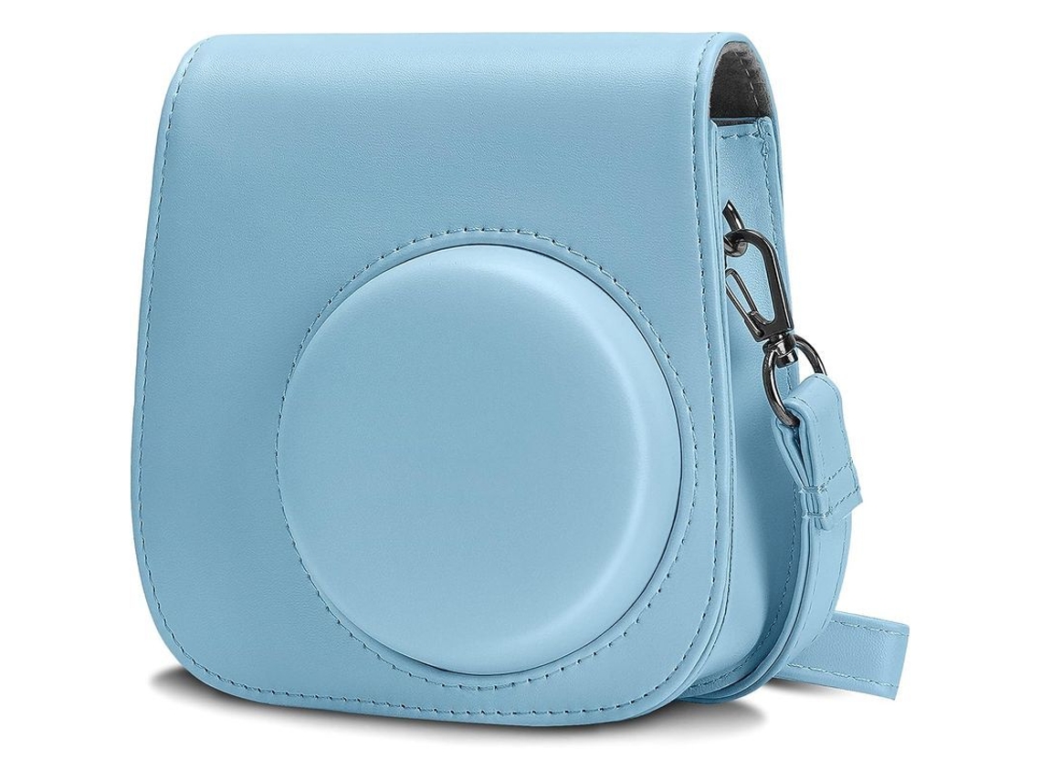 2026-funda Para Cámara Instax Mini 11 Linjou, Color Azul, Cuero Pu, Cremallera, Correa Ajustable
