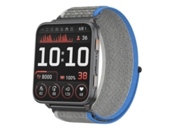 Bracelete Para Garmin Venu X1 - Nylon Trançado - Wild Path Loop - Liberação Rápida Azul Acinzentado