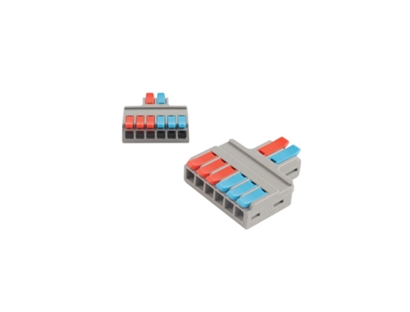 Conector Rápido con 2 Entradas Y 6 Salidas GOEIK Nc626 Gris