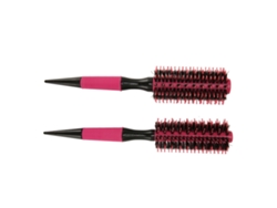 2pcs Pente Redondo Para Cabelo Com Cabo Ergonômico Dissipação Uniforme De Calor Para Estilo De Cabelo Em Casa E Viagem