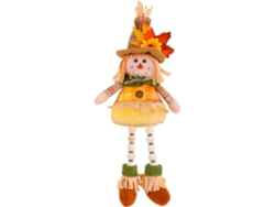 Espantapájaros iluminado de otoño de 38 cm, muñeco con luz para el Día de Acción de Gracias | Decoración hecha a mano por Slowmoose