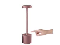 Lámpara de mesa inalámbrica portátil con regulador de intensidad, recargable para patio/restaurante/uso exterior, rosa HEXINYIGJLY