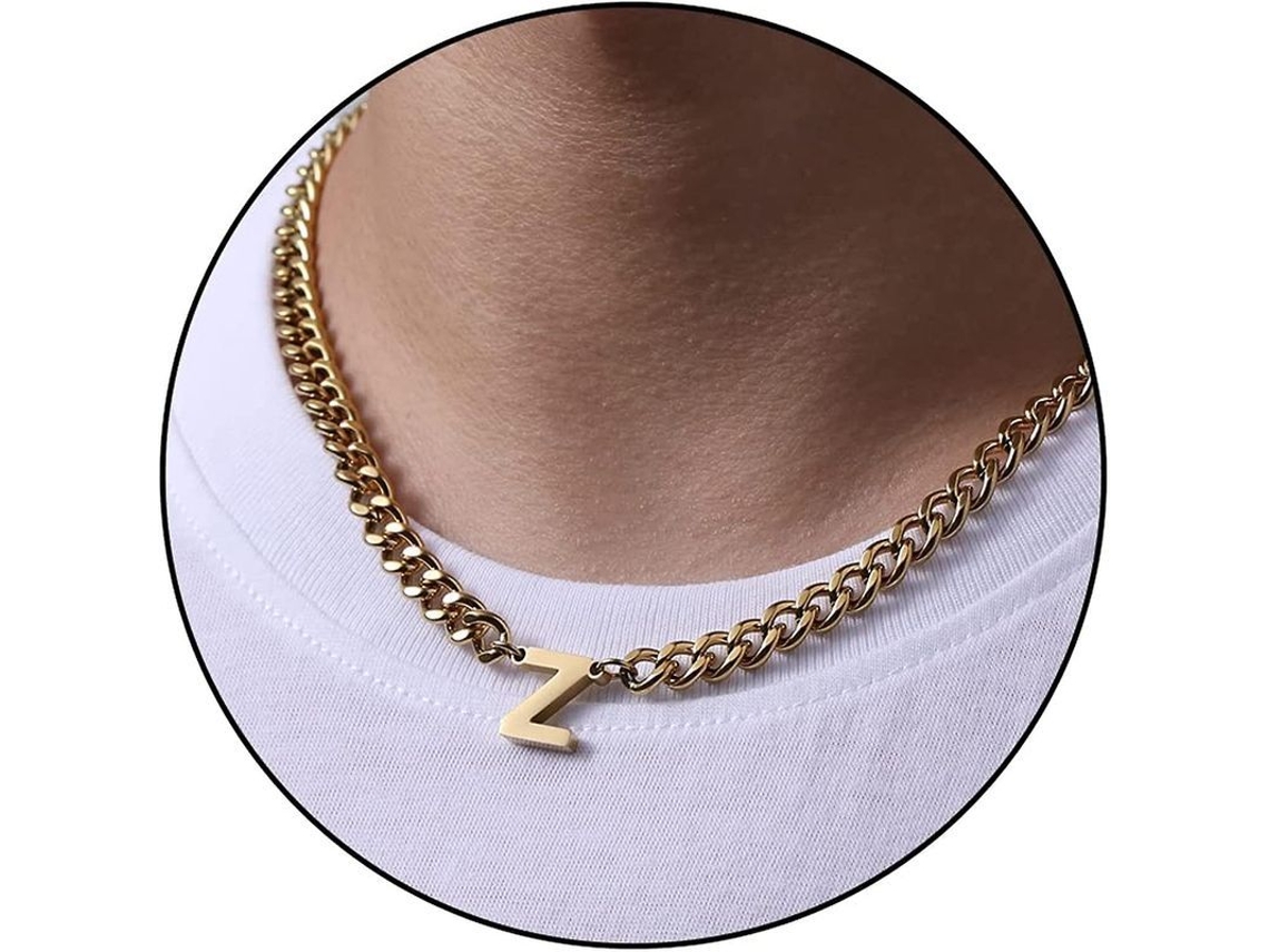 2026-cadena De Eslabón Cubano Con Letra Inicial A-z De Acero Inoxidable 6.5mm 18+2 Pulgadas, Regalo De Joyería Para Hombre Mujer Niño