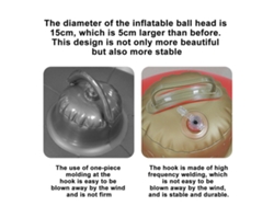Bola navideña inflable con luces LED y control remoto