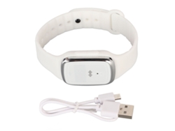 Pulsera repelente ultrasónica, recargable por USB, 3 modos, blanca