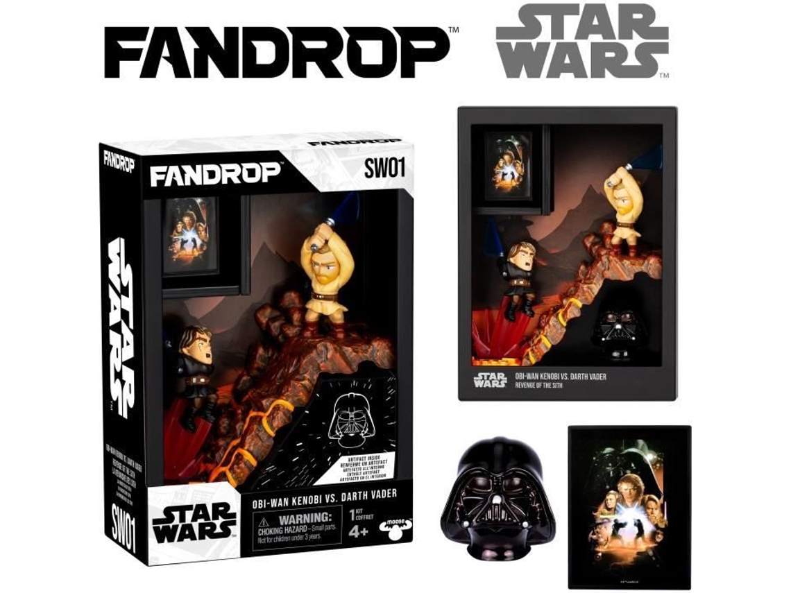 Mini póster de presentación de Obi-Wan vs. Anakin de Star Wars (18 cm) de Fandrop X