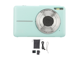 Cámara Digital 44mp 1080p Hd 16x Zoom Autoenfoque Pantalla Ips 2.5 Pulgadas Anti-shake Pocket Para Viajes Grabación De Vida Verde Plug Us 100‑240v