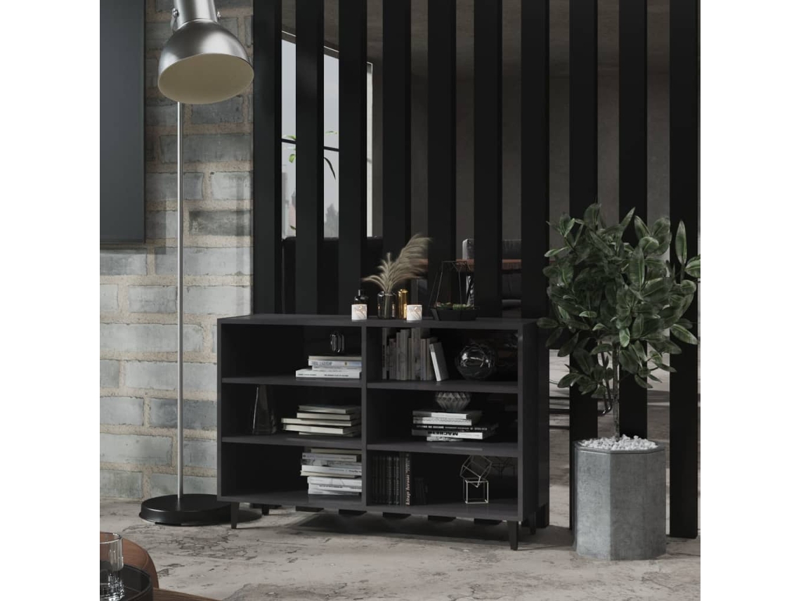 Lovely Home Aparador 103,5X35X70 Cm Contrachapado Gris Brillante
