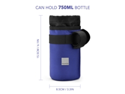 Portabotellas Para Manillar De Bicicleta Con Aislamiento Térmico Para Bebidas Y Aperitivos, 750 Ml.